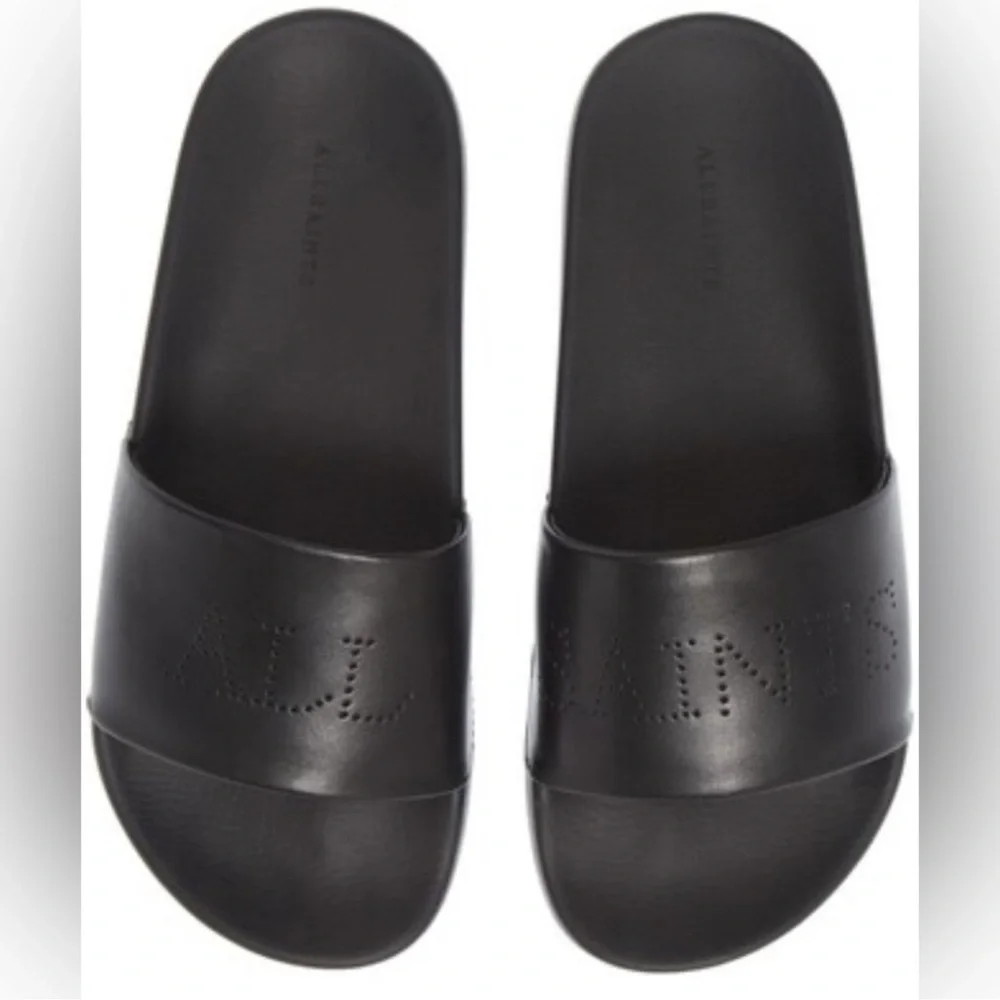 AllSaints Black Slides